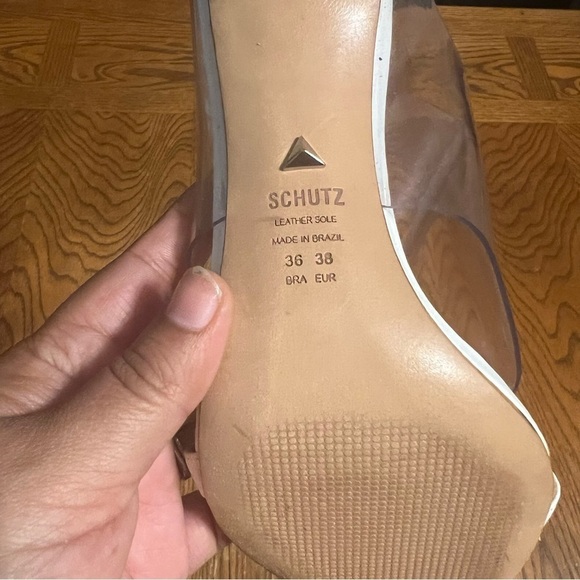 Schutz Adriana Lima Naked Mule Heels Sz EU 38 or US 7 - Picture 13 of 15